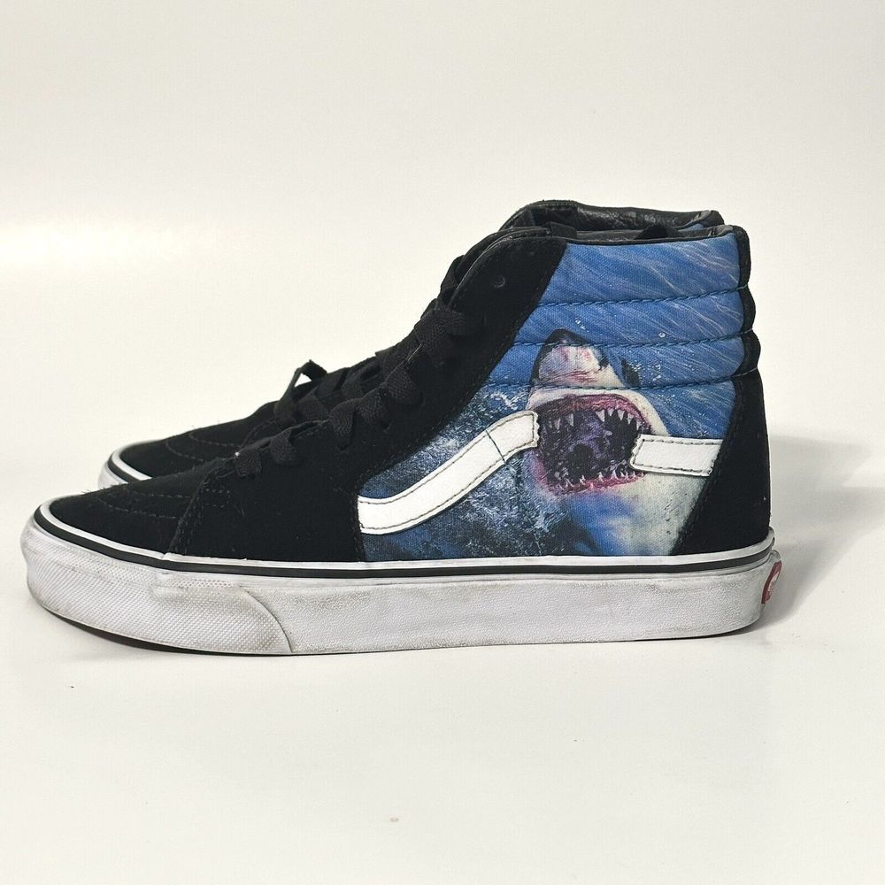 VANS Sk8 Hi Top Discovery Shark Week Skate Sneaker Shoes Men's Size 6 / W 7.5 - Picture 6 of 16